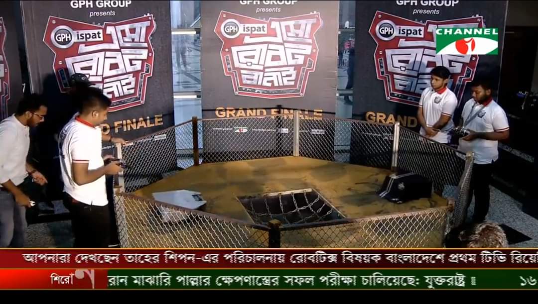 Champion in “Robot Fight” segment of “GPH Ishpat Esho Robot Banai”